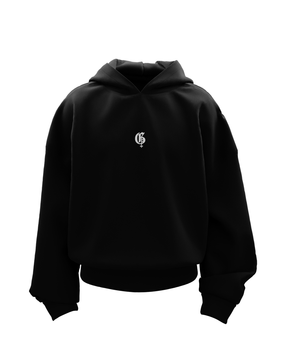 Basic Black Boxy Oversized Hoodie