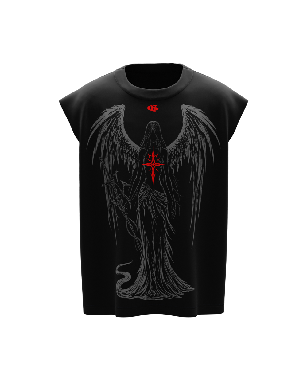 Descent Black Boxy Unisex Vest