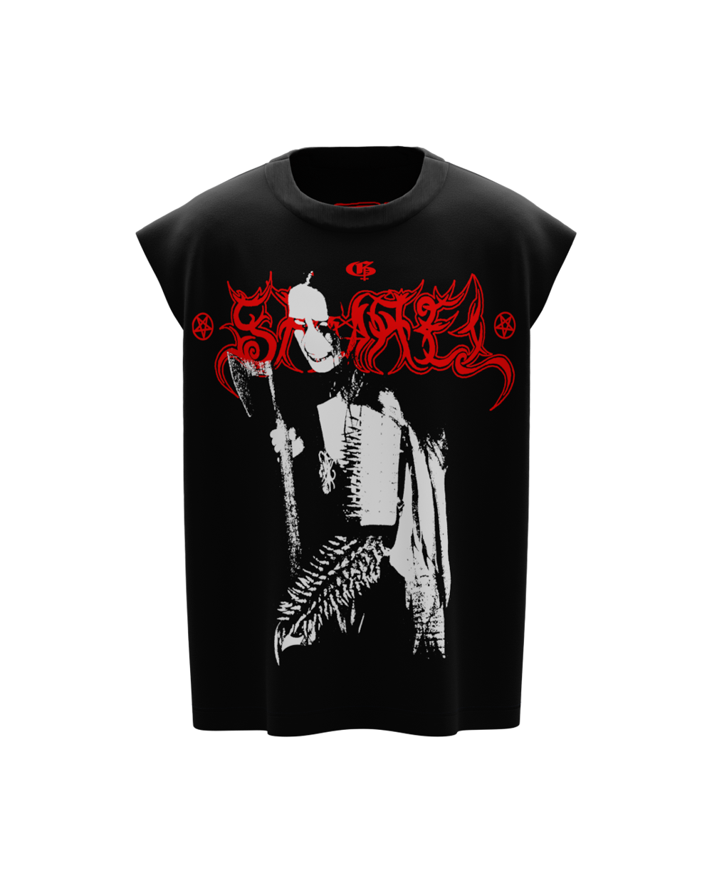 Samael Grave Black Boxy Unisex Vest