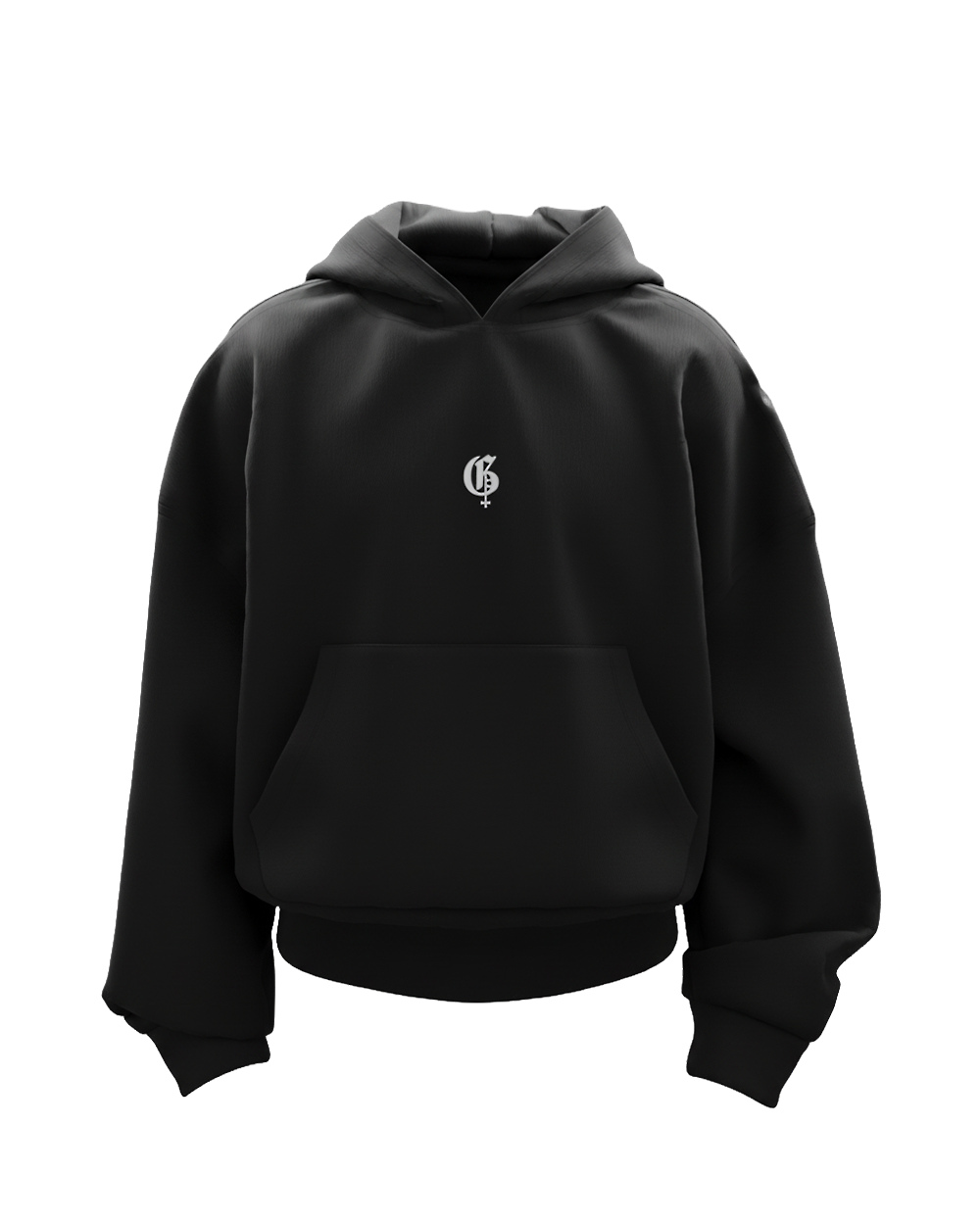 Basic Black Boxy Oversized Hoodie