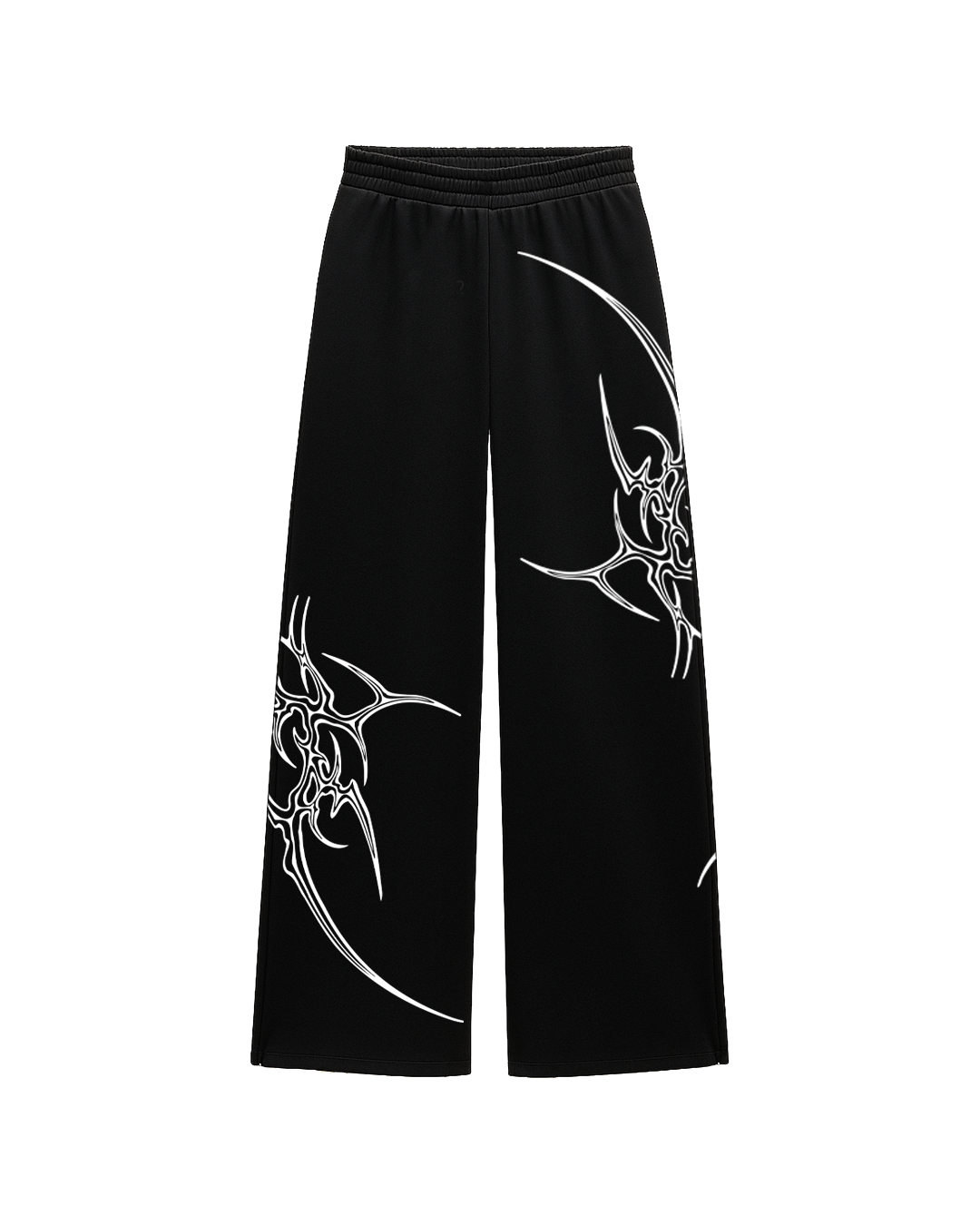 Carnation Black Unisex Straight Fit Baggy Pants