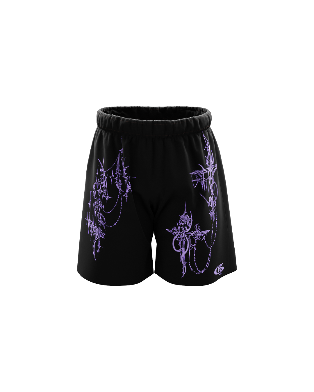 Zyra Black Unisex Shorts