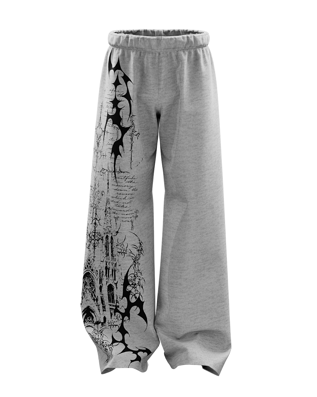 Scripture Grey Unisex Straight Fit Baggy Pants