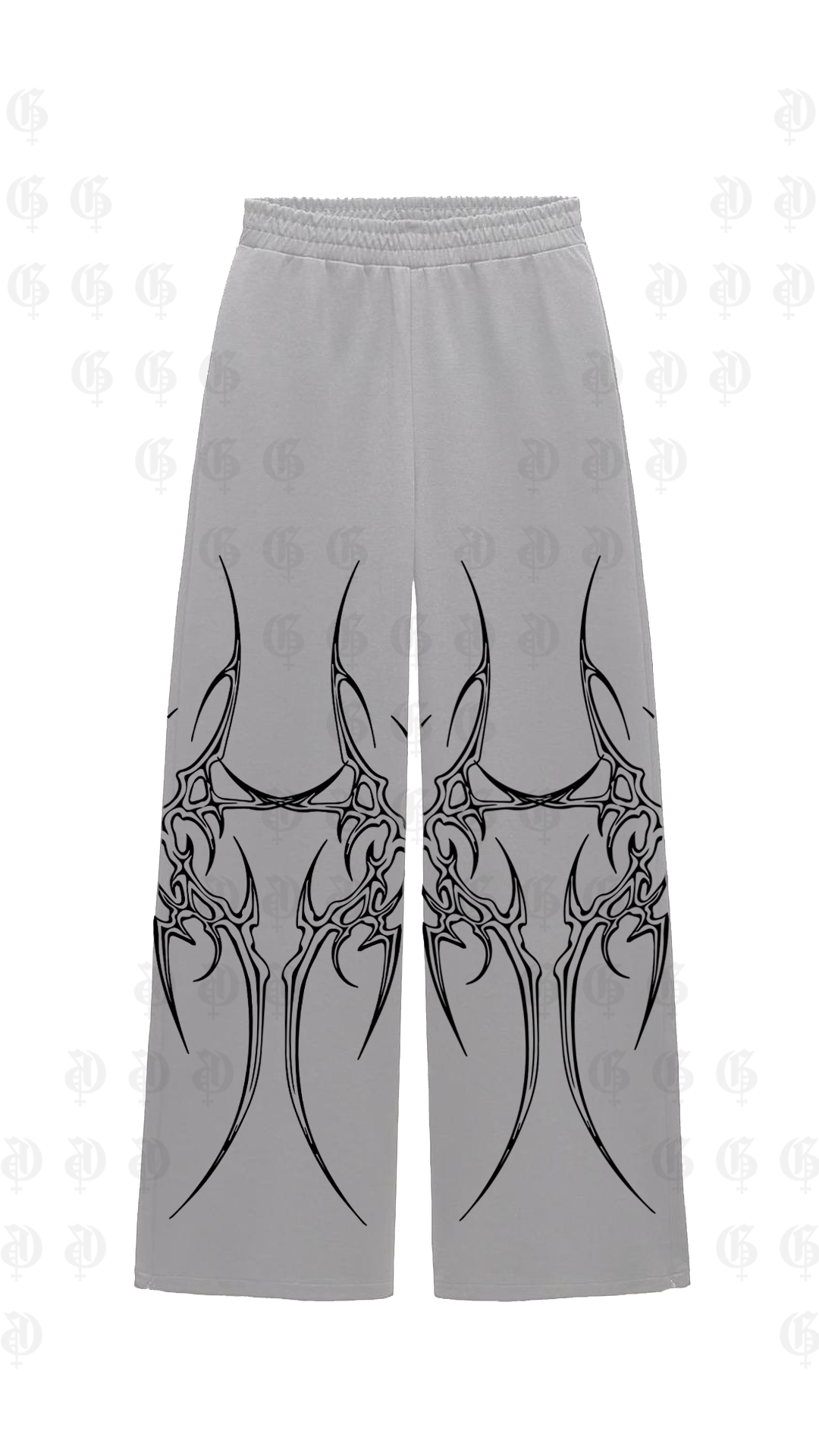 Grey Mutation Unisex Straight Fit Baggy Pants