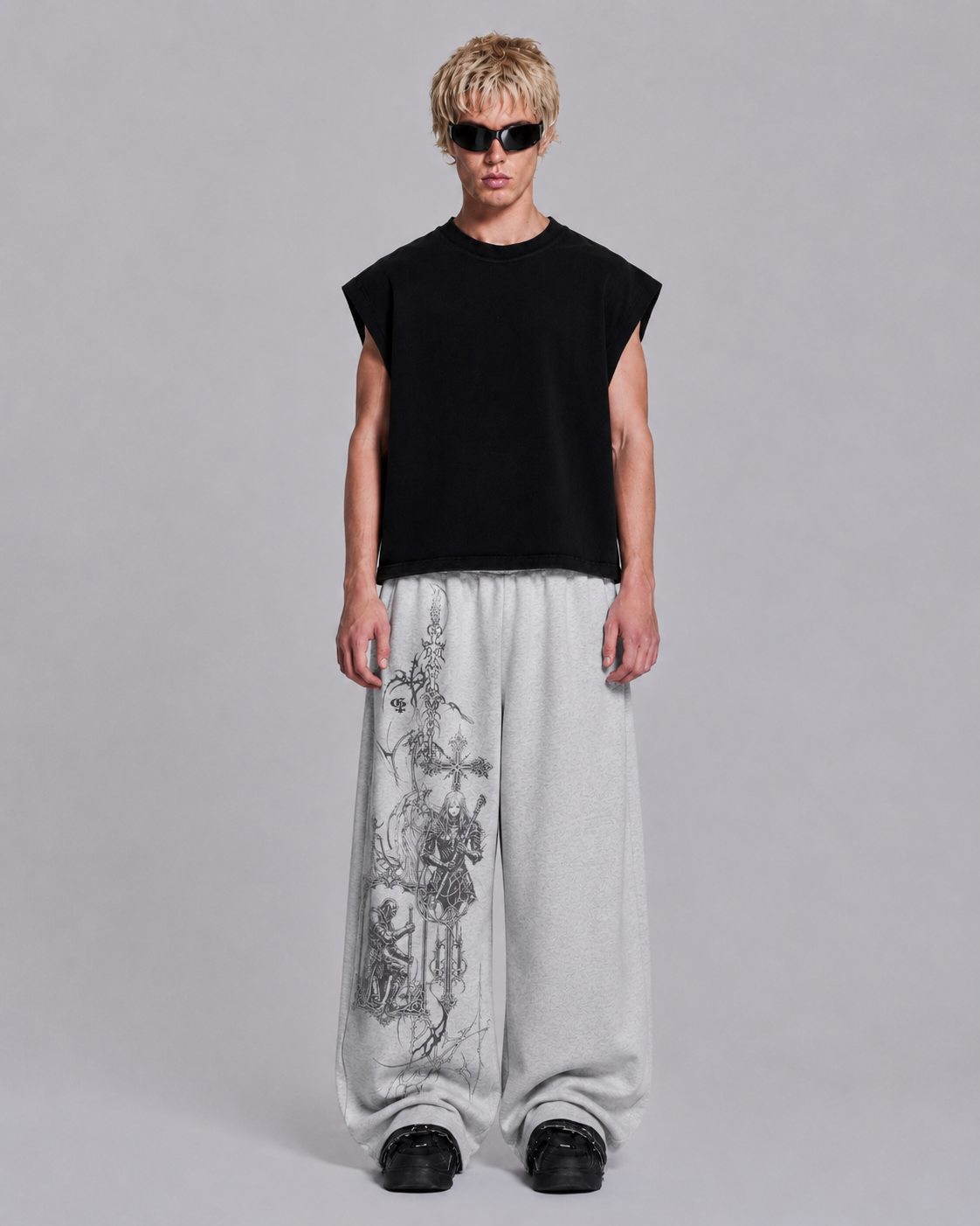 Honor Melange Unisex Straight Fit Baggy Pants