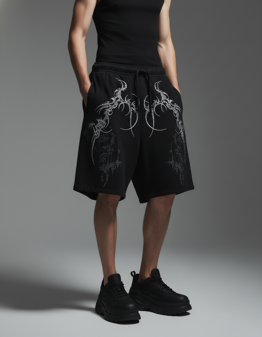 Sigil Black Unisex Shorts