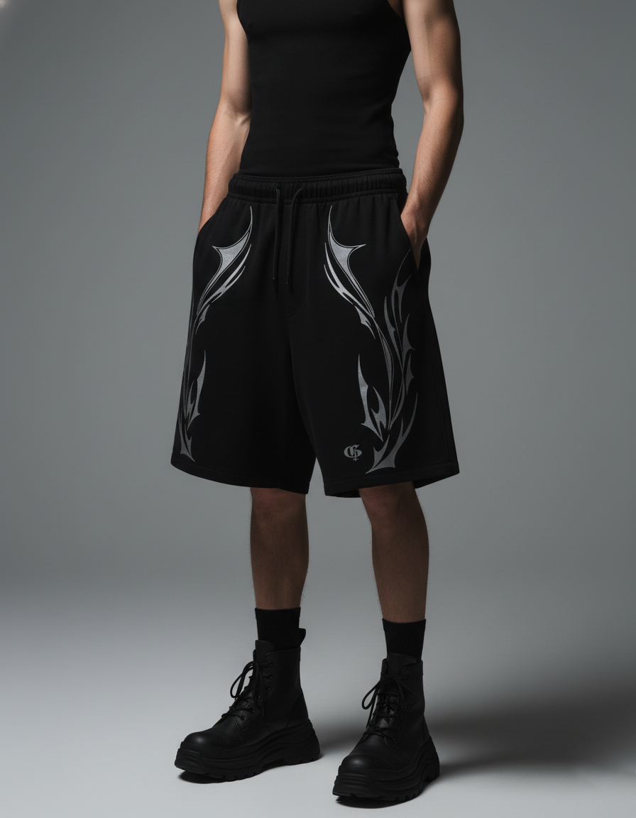 Blade Black Unisex Shorts