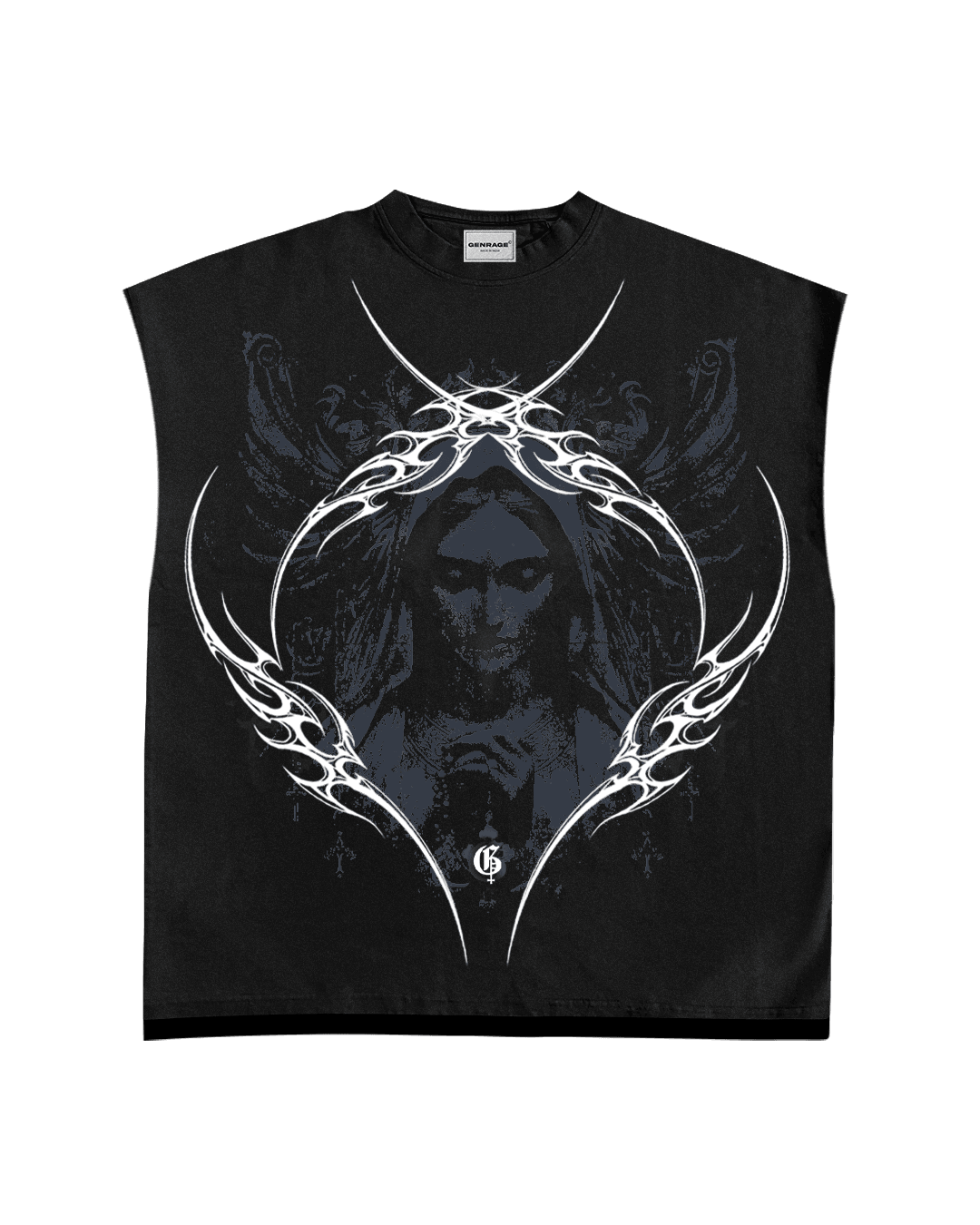 Maria Unisex Black Boxy Vest