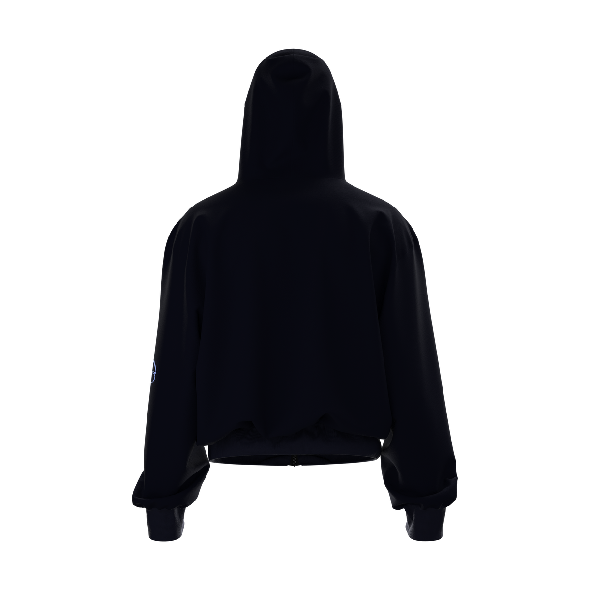 Ornate Navy Zipper Hoodie