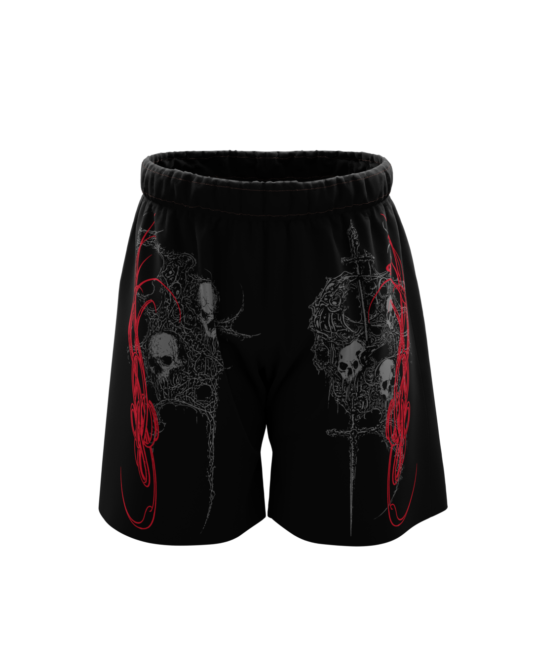 rage-black-unisex-shorts-genrage-1