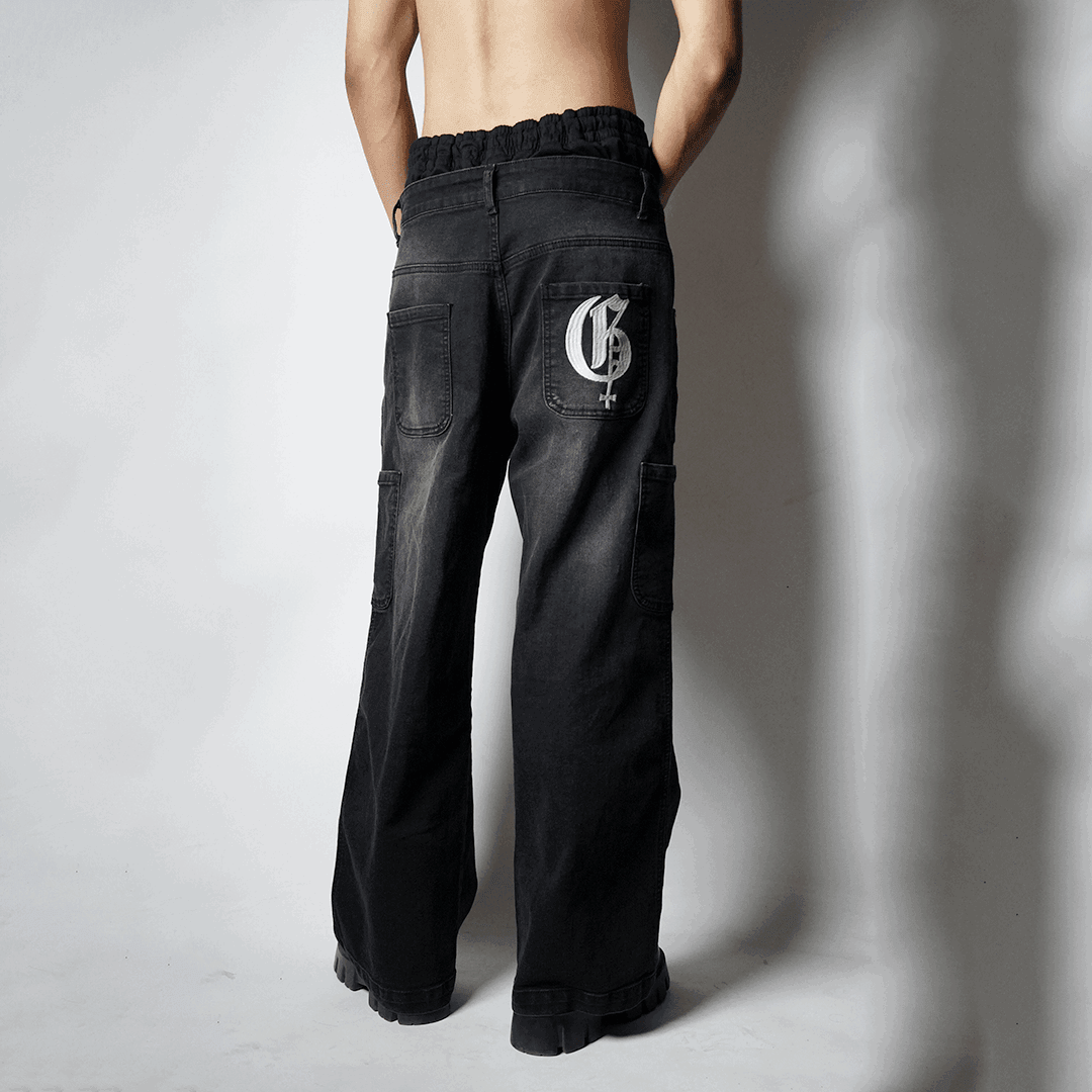 Diablo Vintage Washed Baggy Jeans