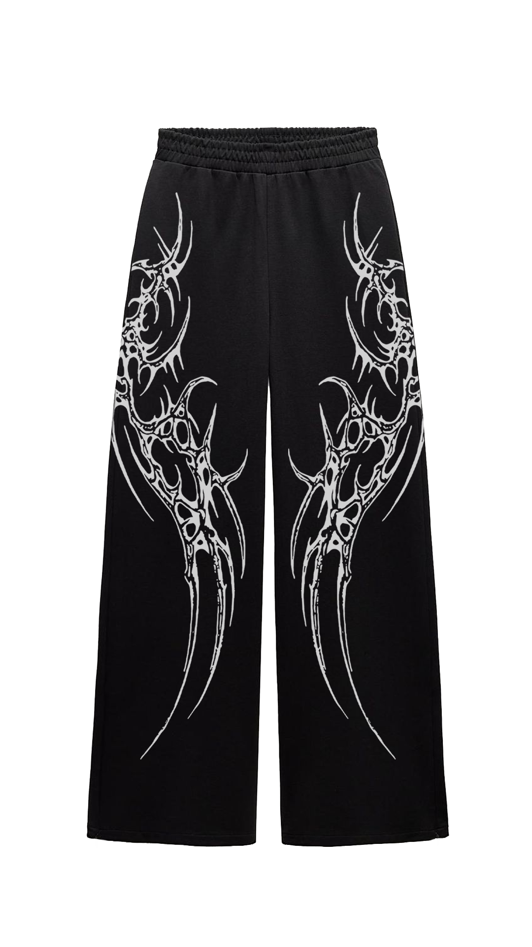 Saiyan Black Unisex Straight Fit Baggy Pants
