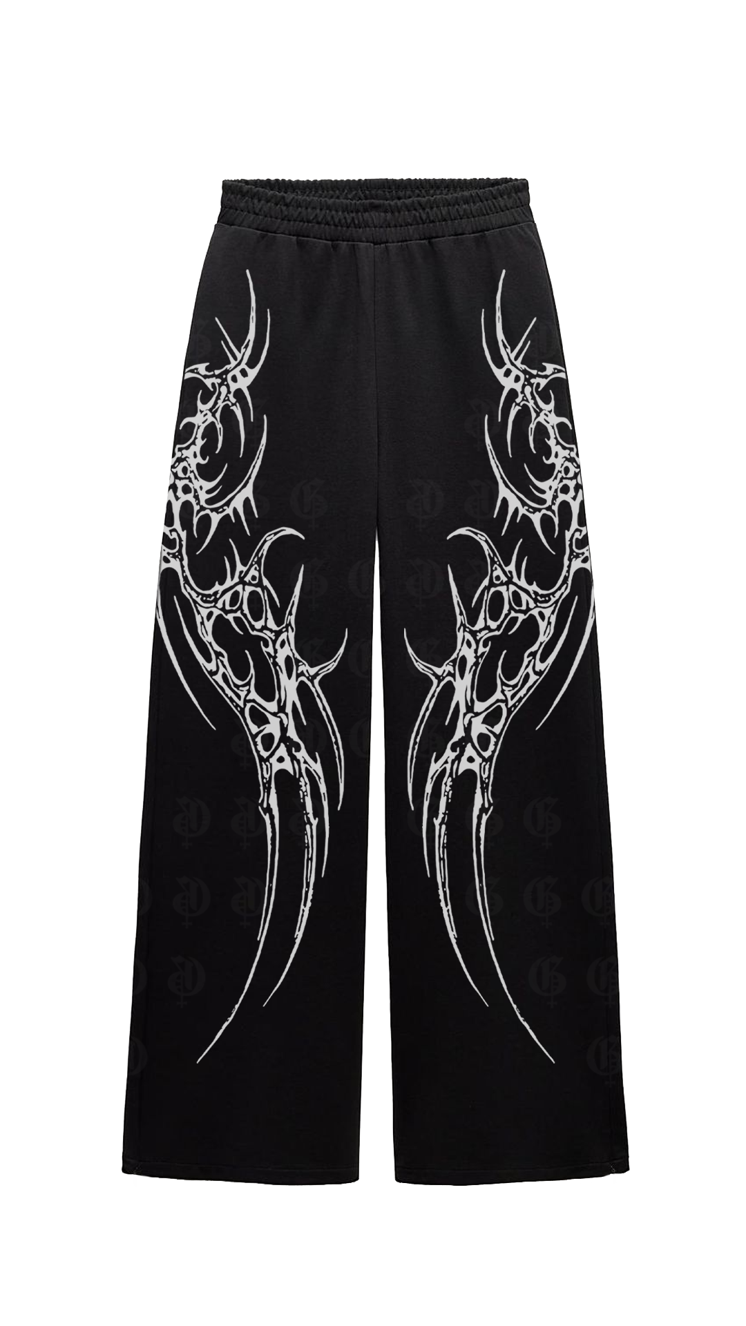 Saiyan Black Unisex Straight Fit Baggy Pants