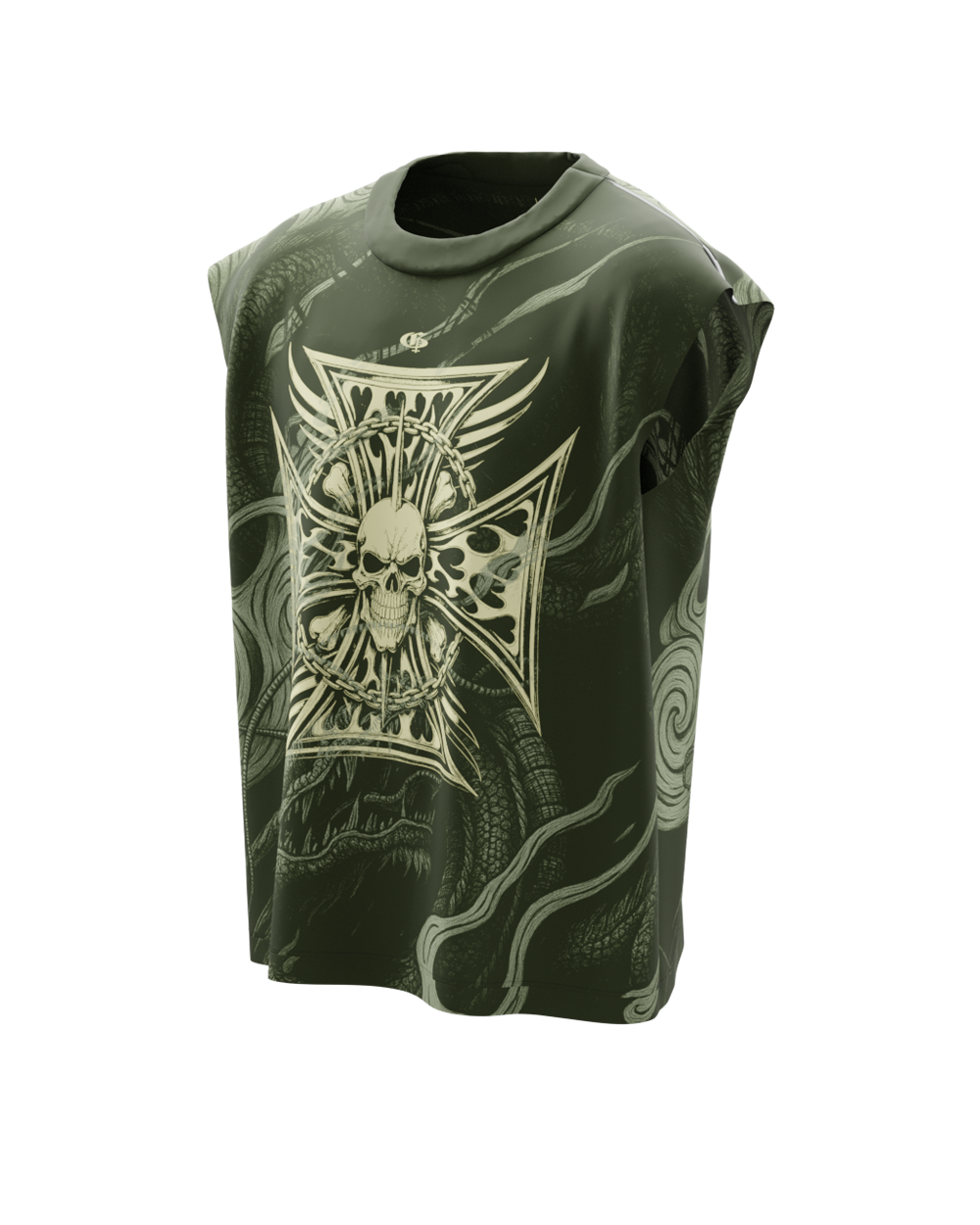 Dagger Olive Unisex Boxy Vest