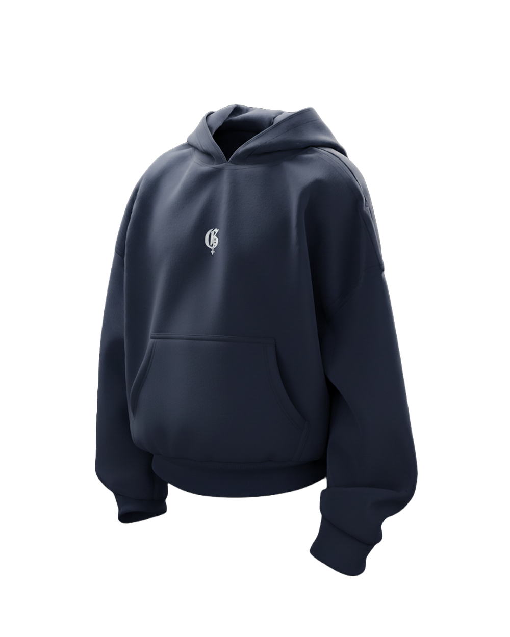 Navy Blue Boxy Oversized Hoodie