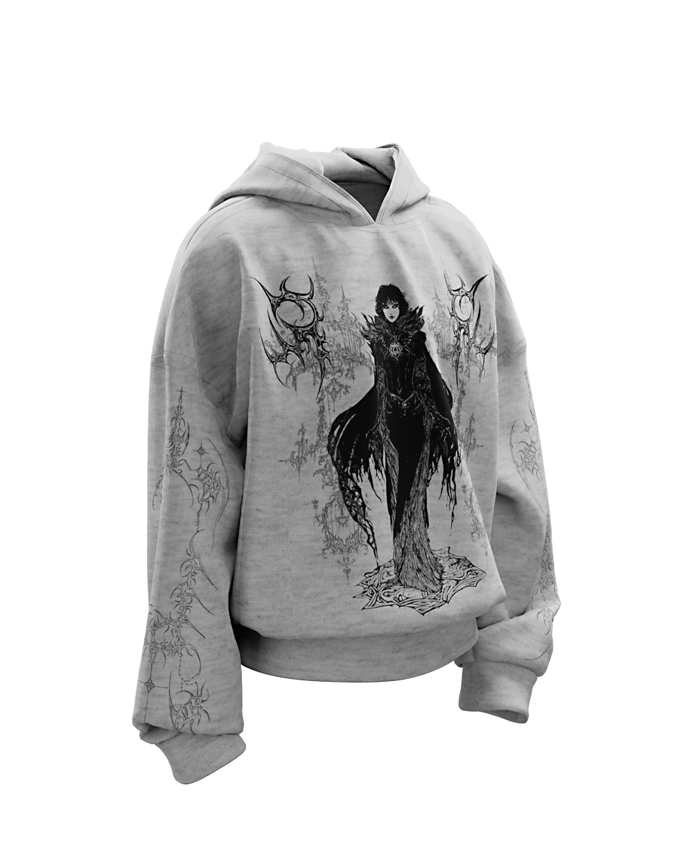 Occula Grey Boxy Oversized Hoodie