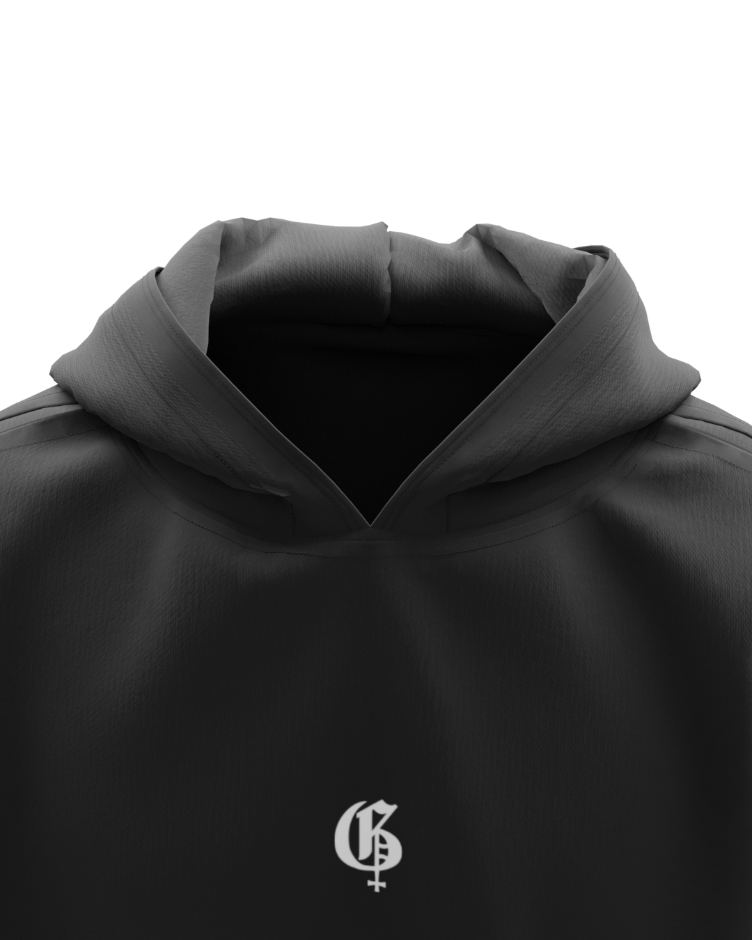 Basic Black Boxy Oversized Hoodie