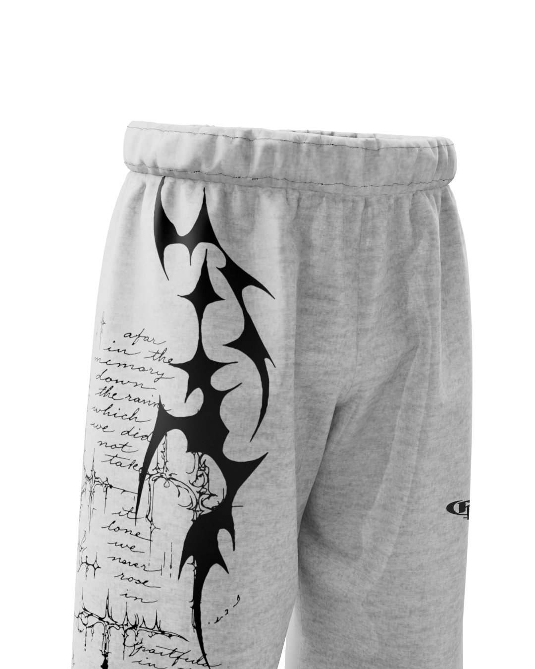 Scripture Grey Unisex Straight Fit Baggy Pants