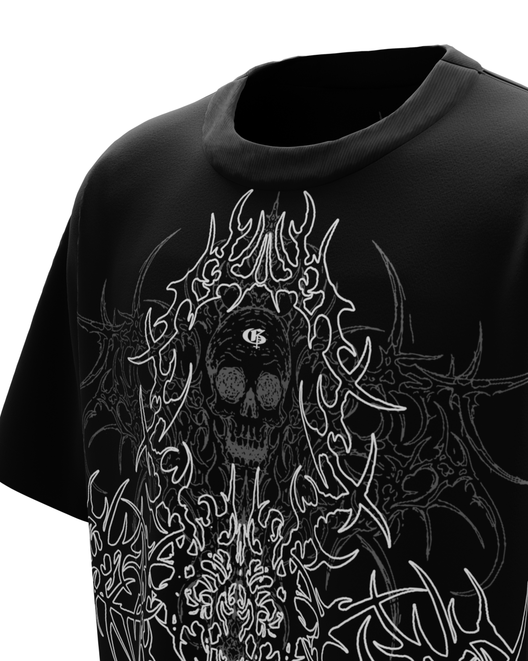 Aghora Black Boxy Oversized Tshirt