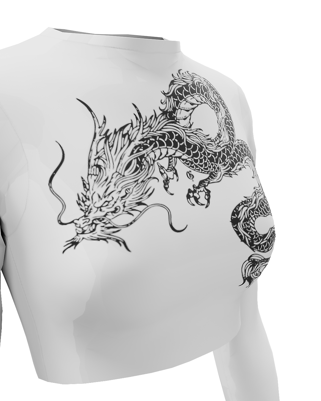 Drako White Long Sleeve Baby Tee