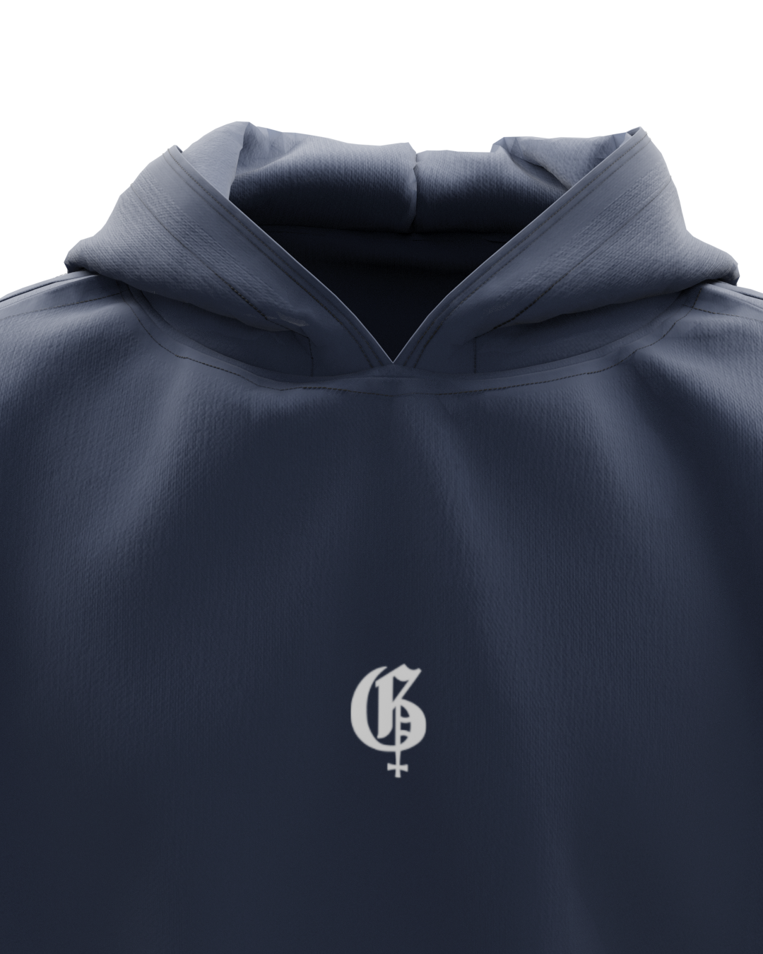 Navy Blue Boxy Oversized Hoodie