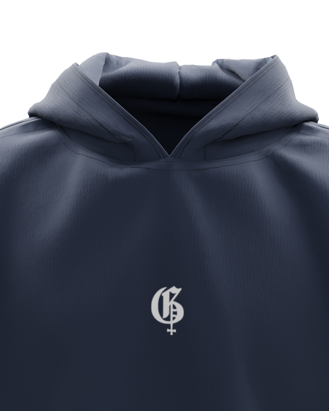 Navy Blue Boxy Oversized Hoodie