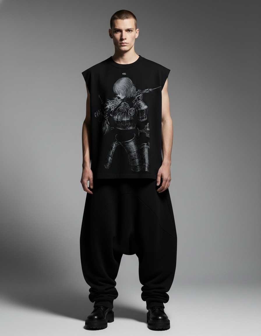 Riot Black Boxy Unisex Vest