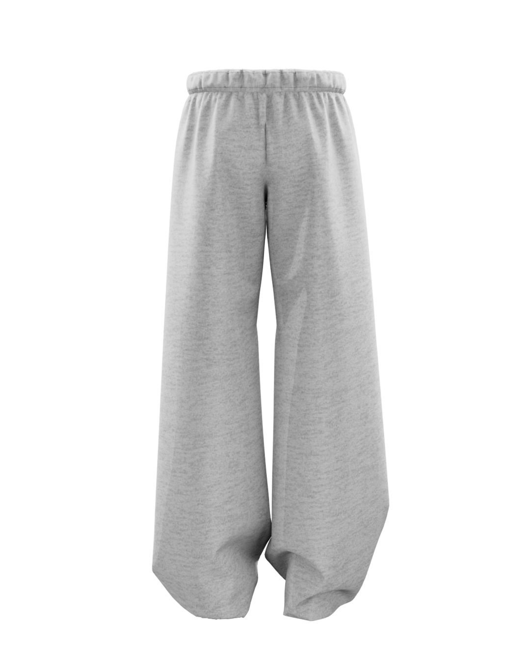 Basic Grey Genrage Baggy Pants