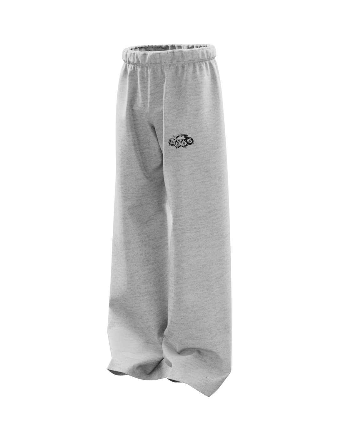 Basic Grey Genrage Baggy Pants