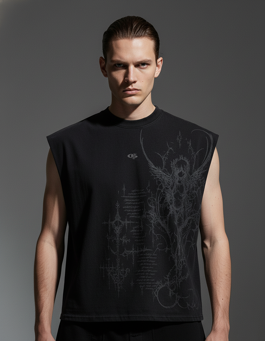 Execia Black Boxy Unisex Vest