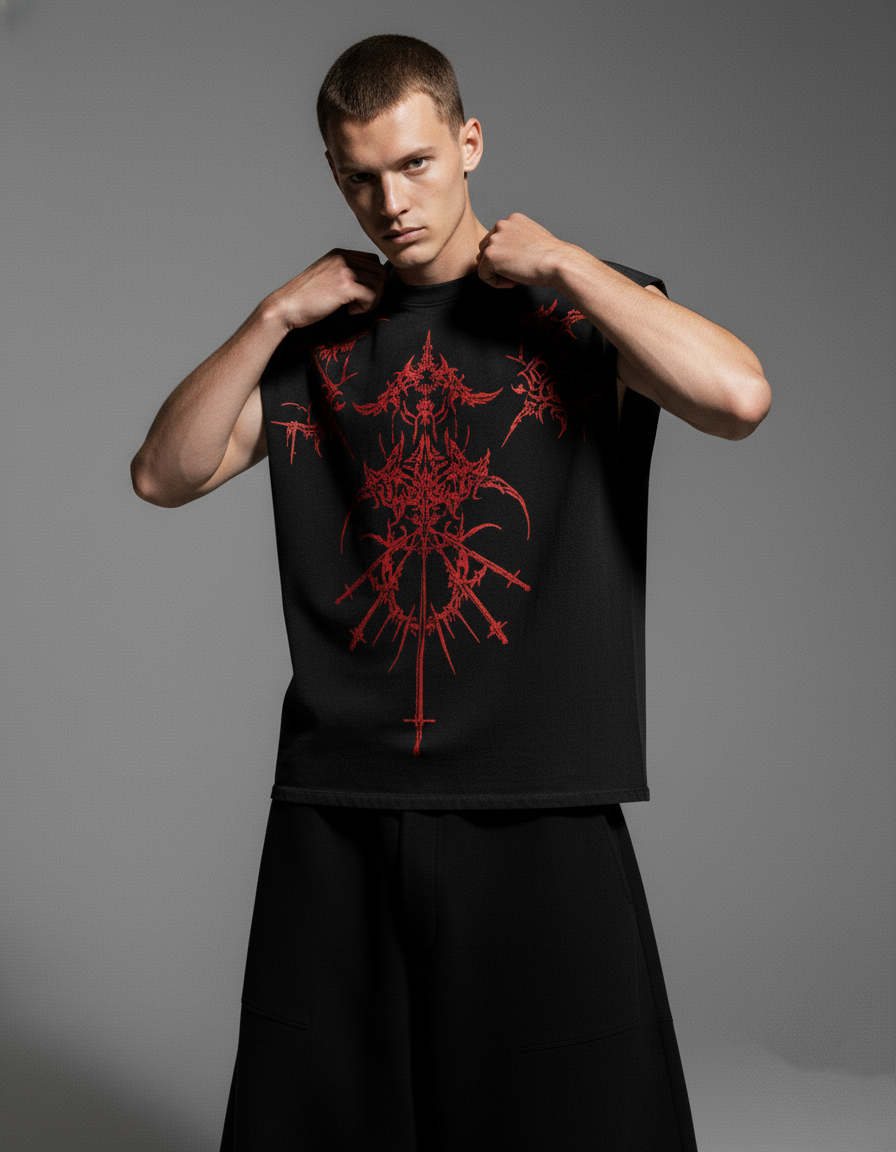 Heretic Black Boxy Unisex Vest