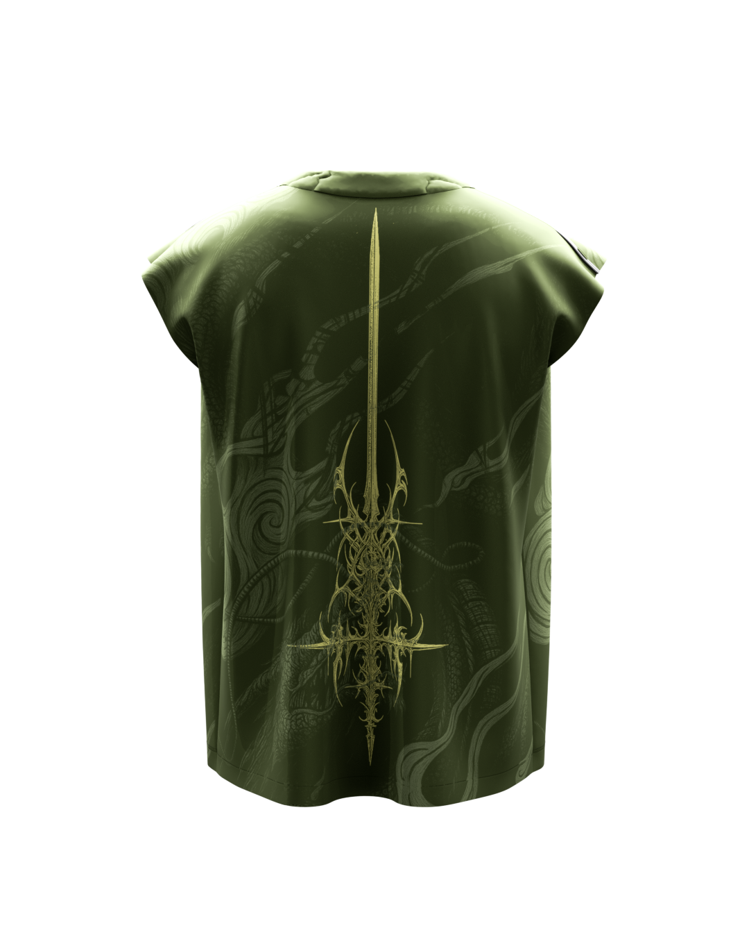 Dagger Olive Unisex Boxy Vest