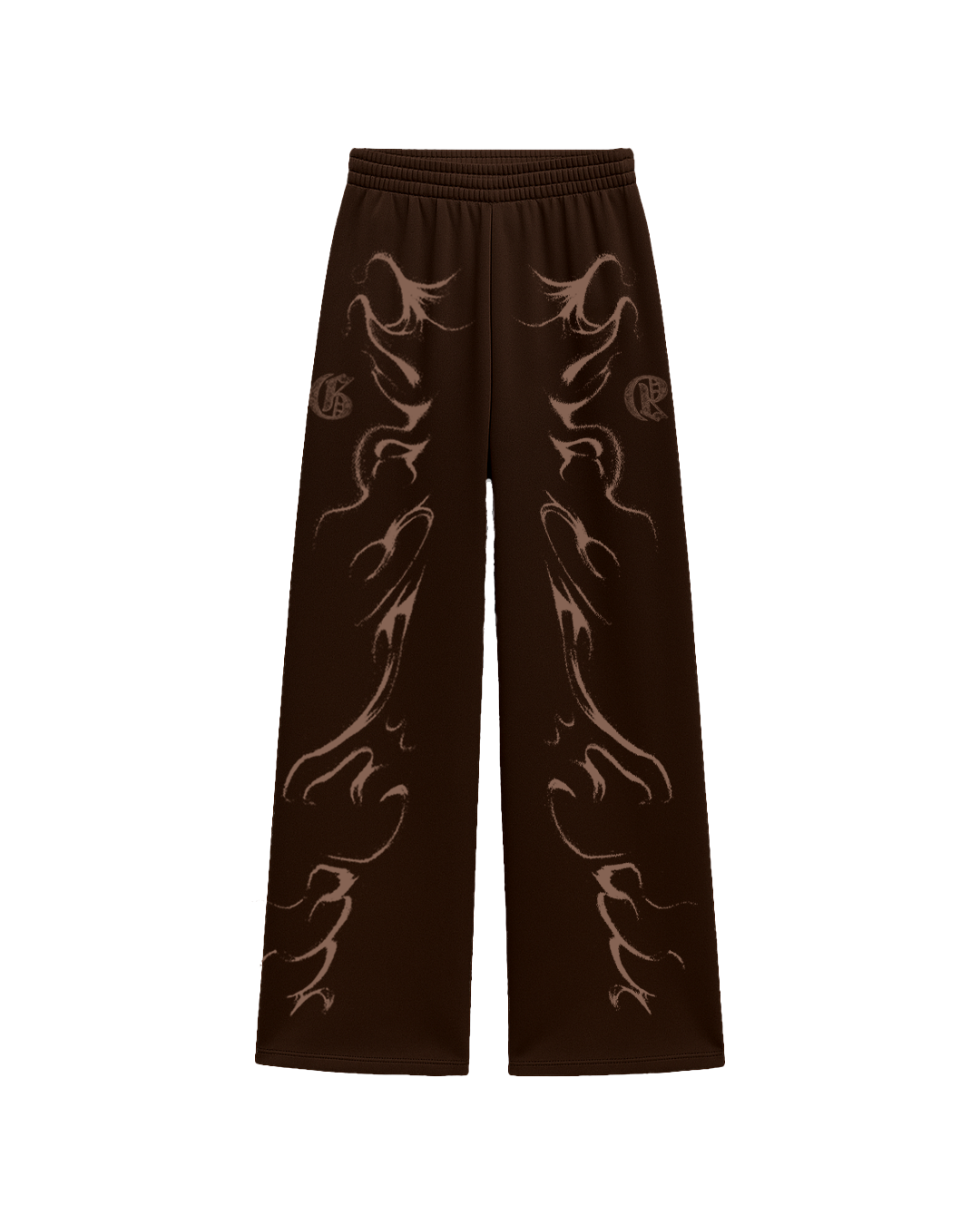 Smoke Brown Unisex Straight Fit Baggy Pants