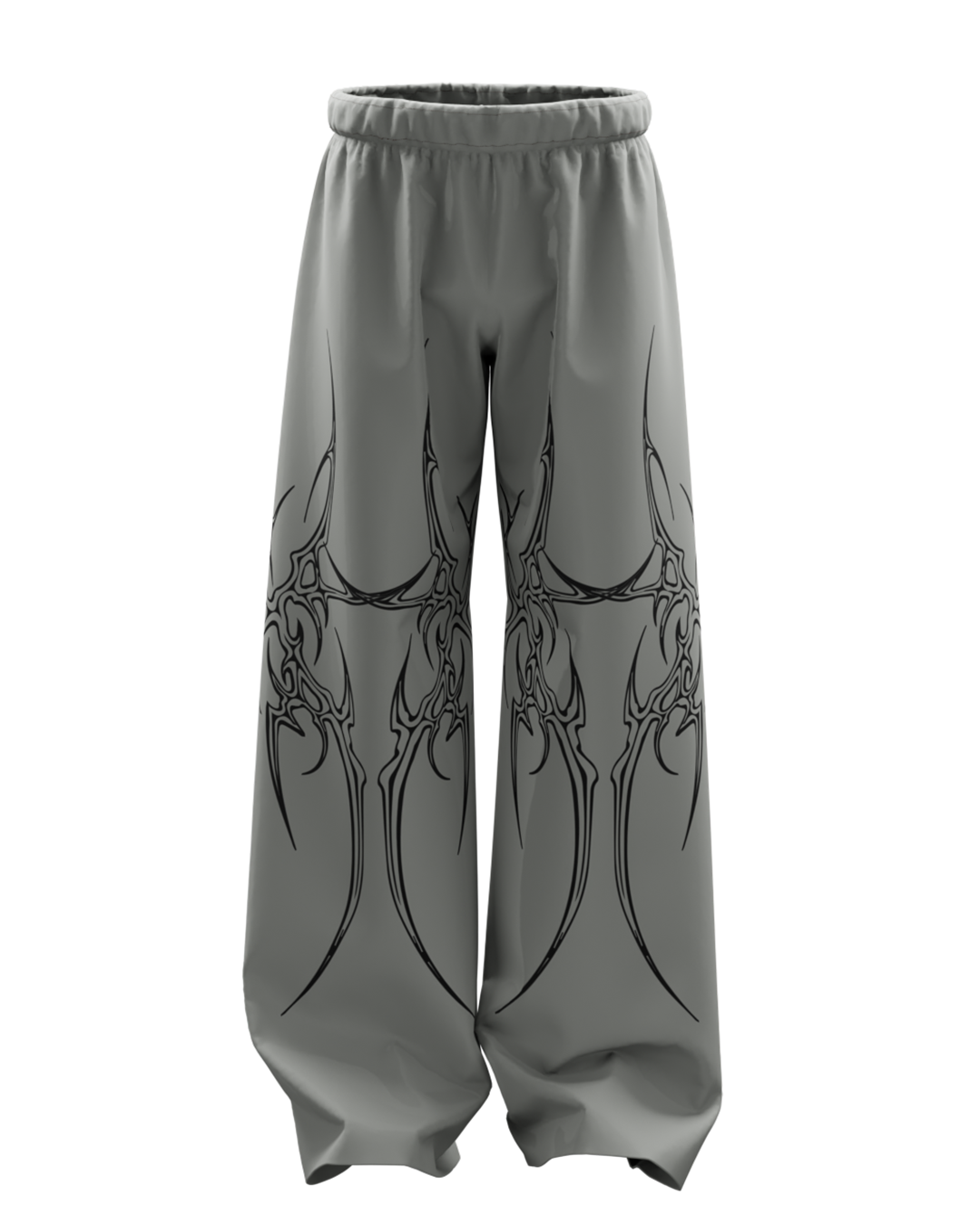 Grey Mutation Unisex Straight Fit Baggy Pants