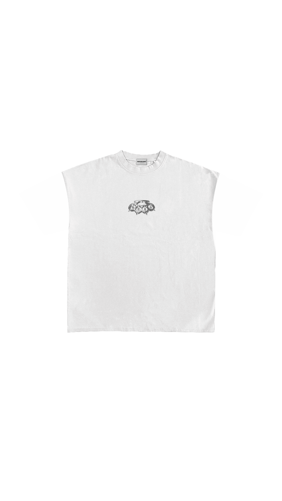 Basic White Genrage Unisex Vest