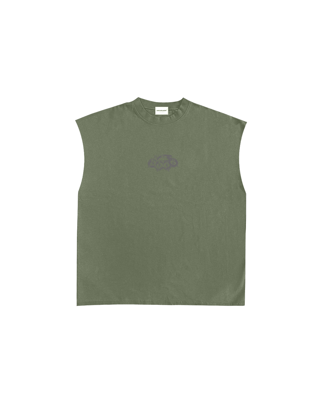 Basic Olive Green Genrage Unisex Vest