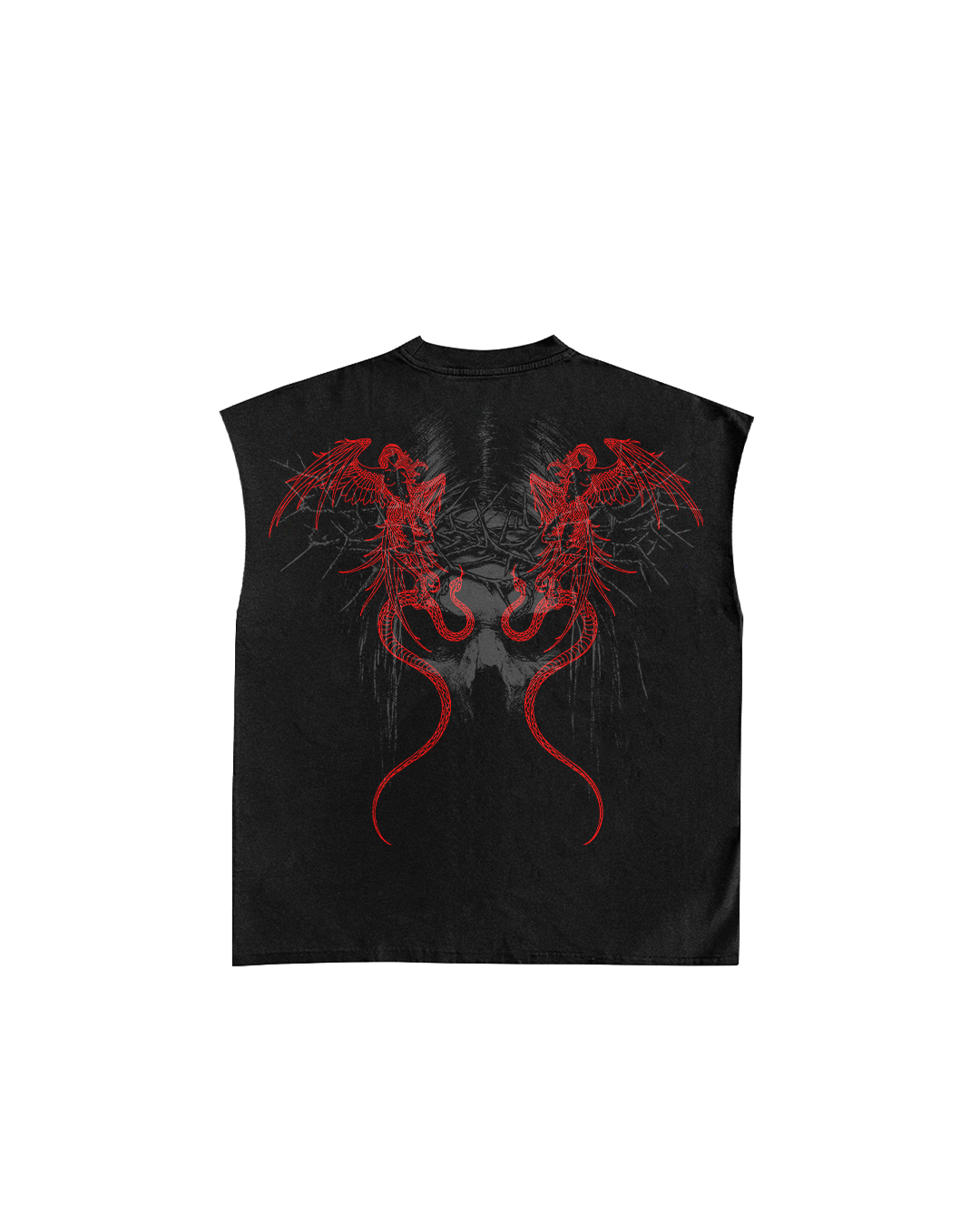 Descent Black Boxy Unisex Vest