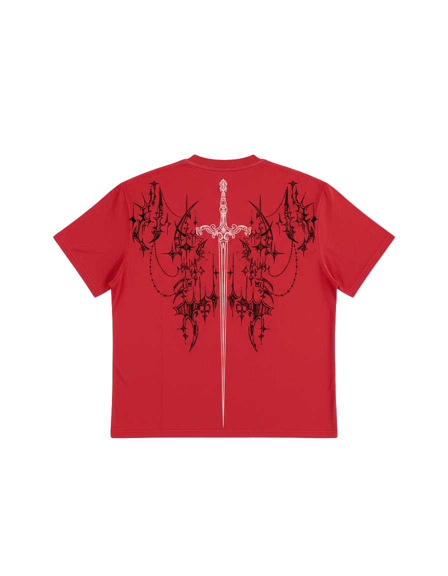 Rust Red Boxy Oversized Tshirt