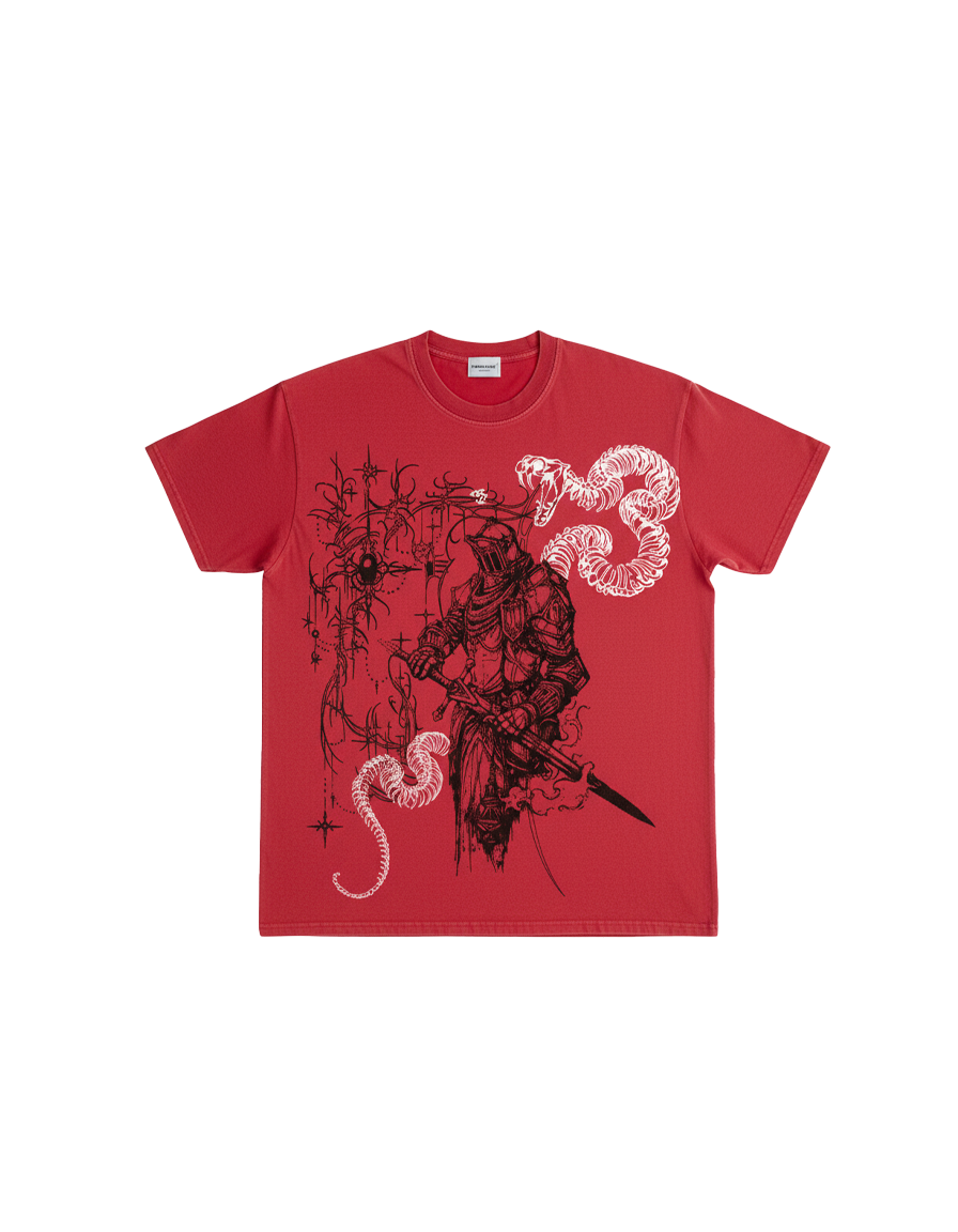 Rust Red Boxy Oversized Tshirt