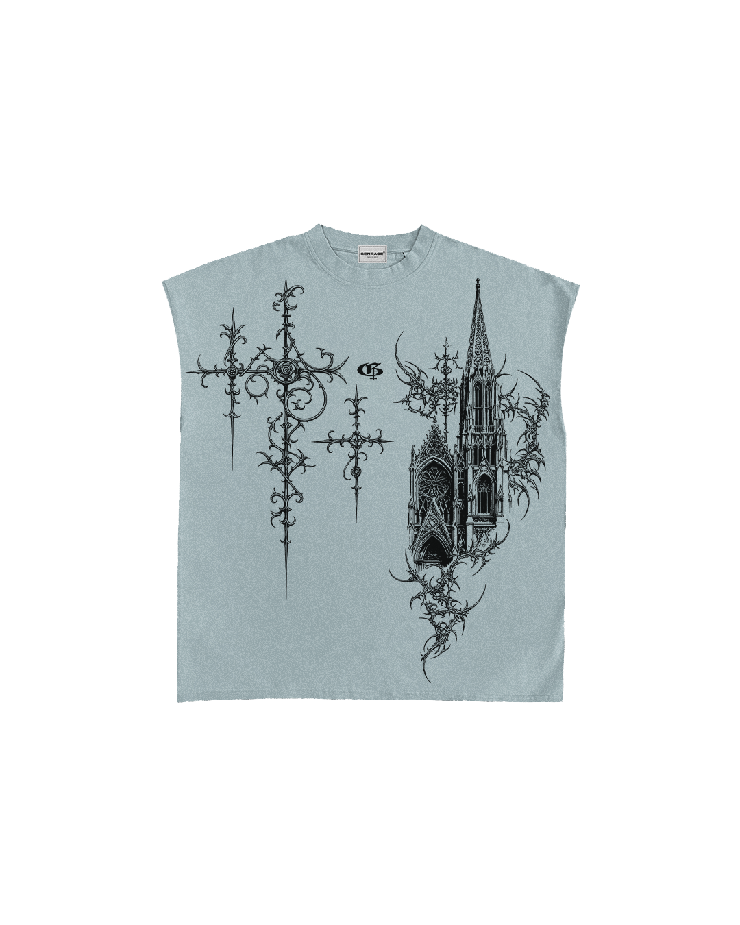 Azure Sky Blue Boxy Unisex Vest