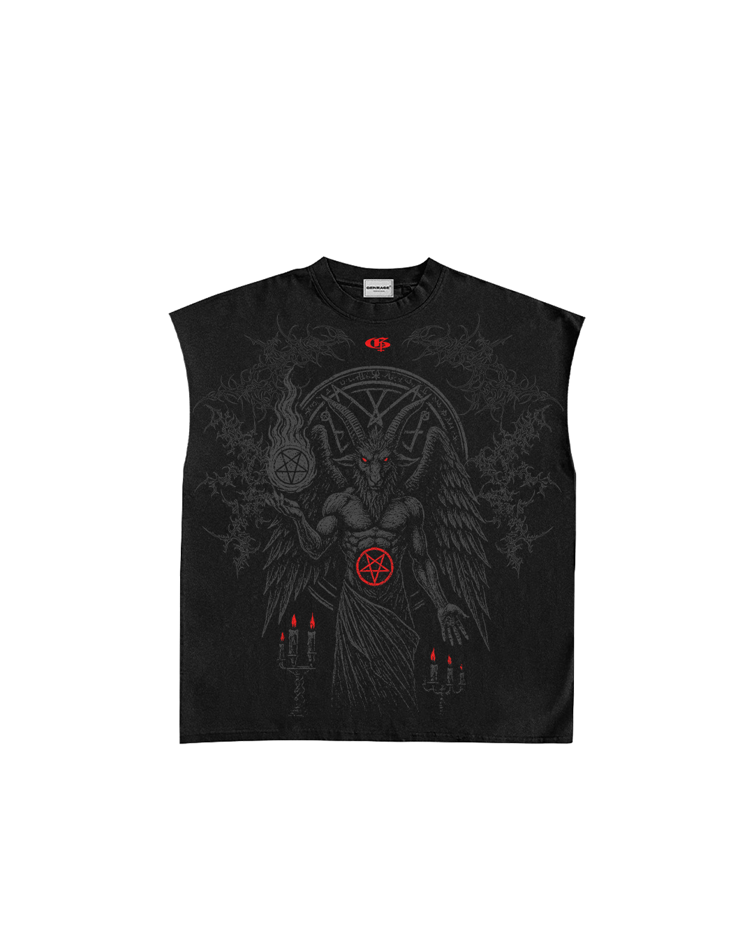 Heathen Black Boxy Unisex Vest