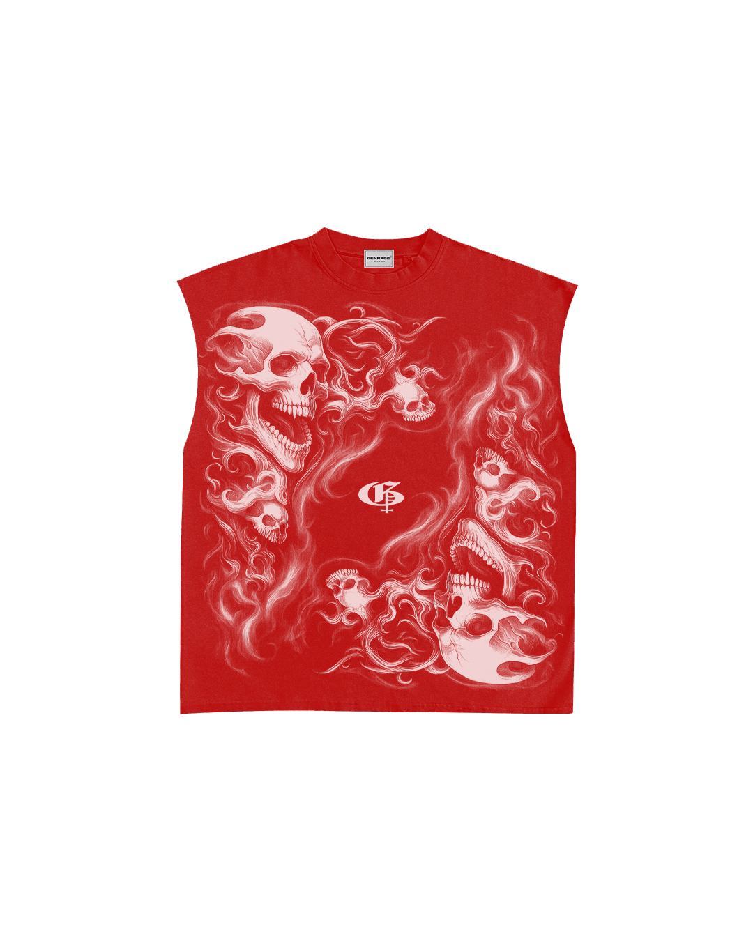 Sinner Red Boxy Unisex Vest