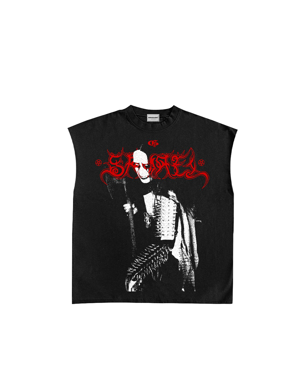 Samael Grave Black Boxy Unisex Vest