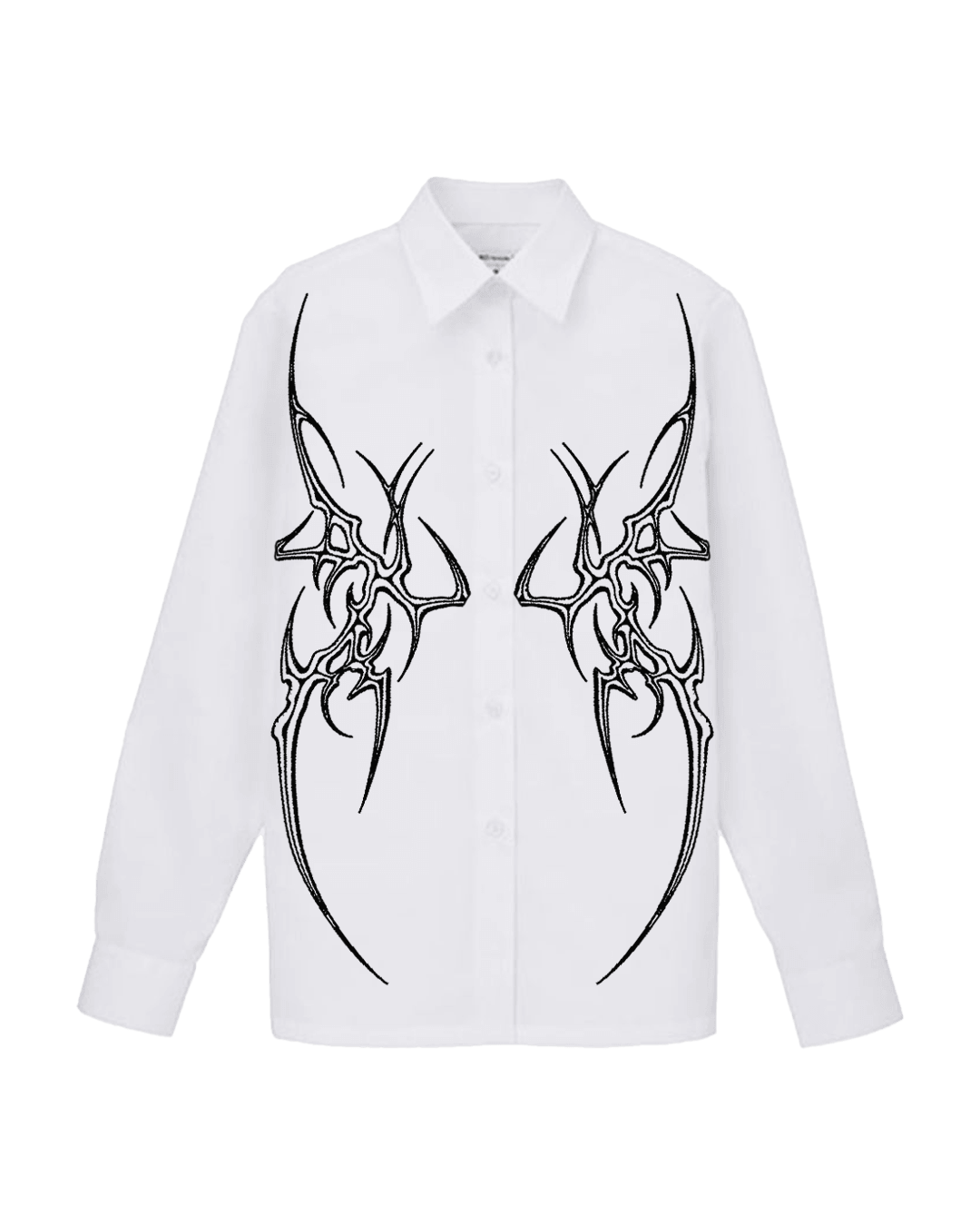 Cyber Boxy White Oversized Shirt - GENRAGE