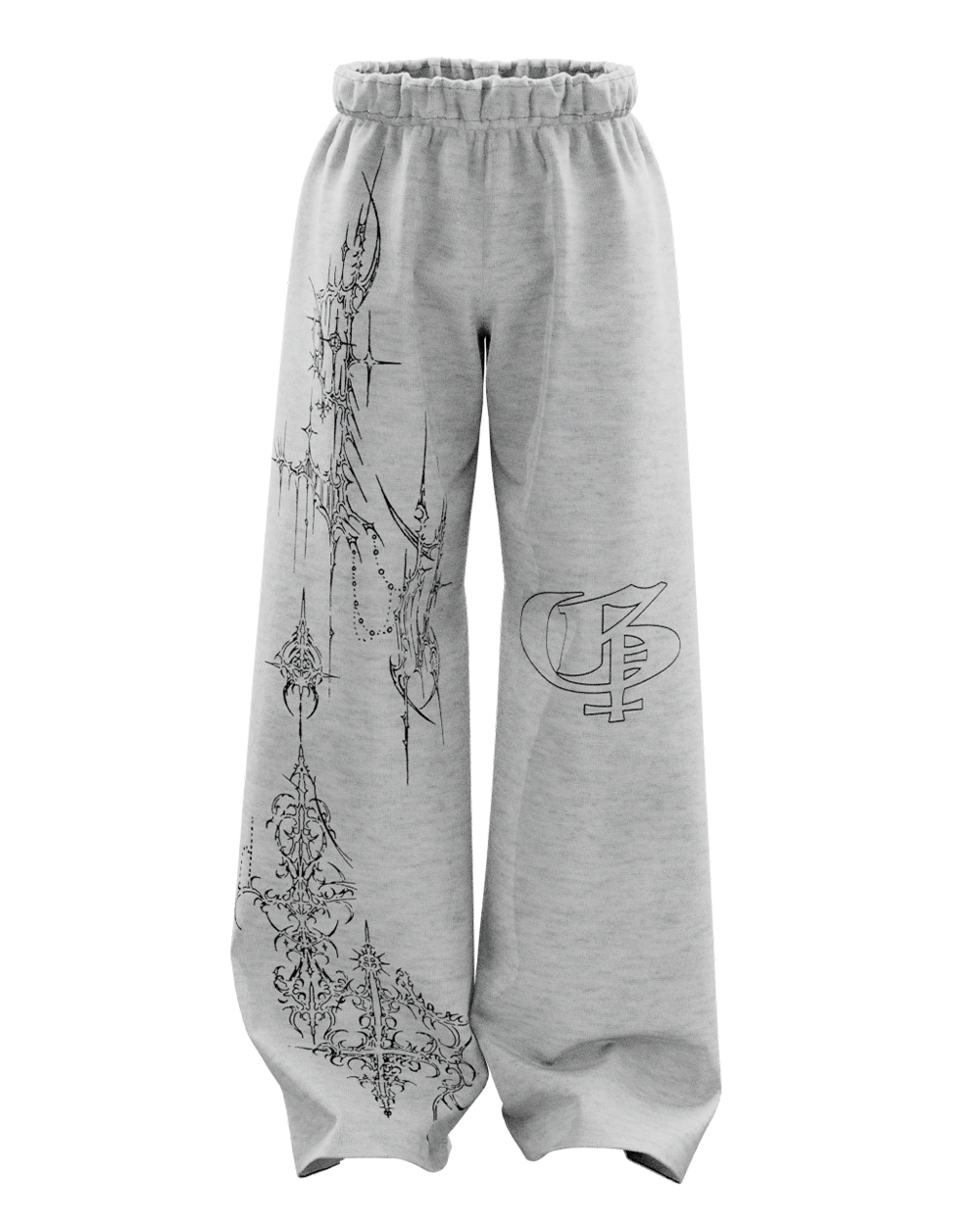 Dawn Melange Unisex Straight Fit Baggy Pants