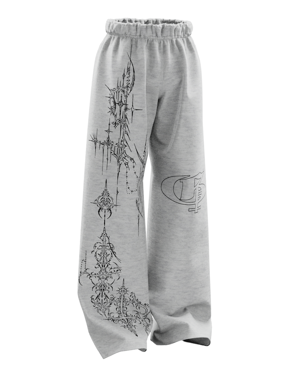 Dawn Melange Unisex Straight Fit Baggy Pants