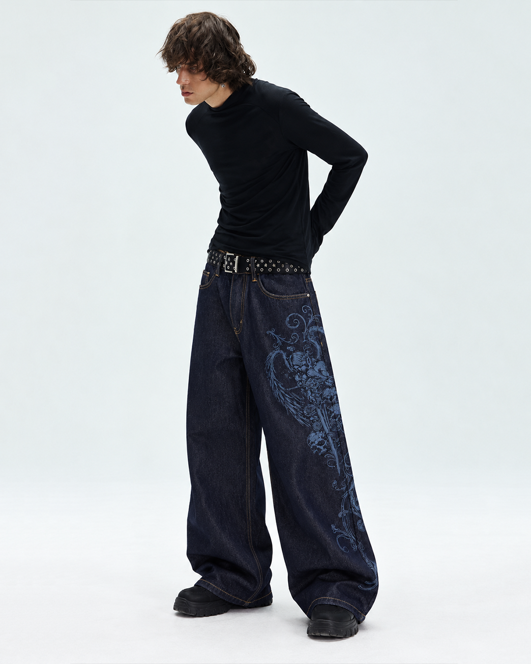 Mia Blue Baggy Raw Denim