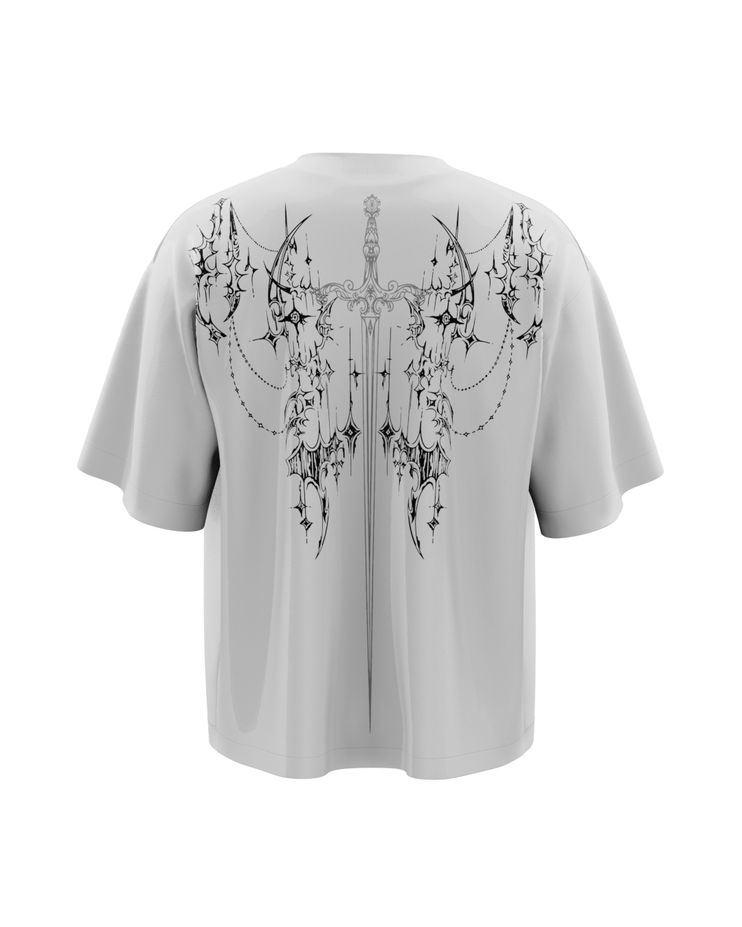 Rust White Boxy Oversized Tshirt