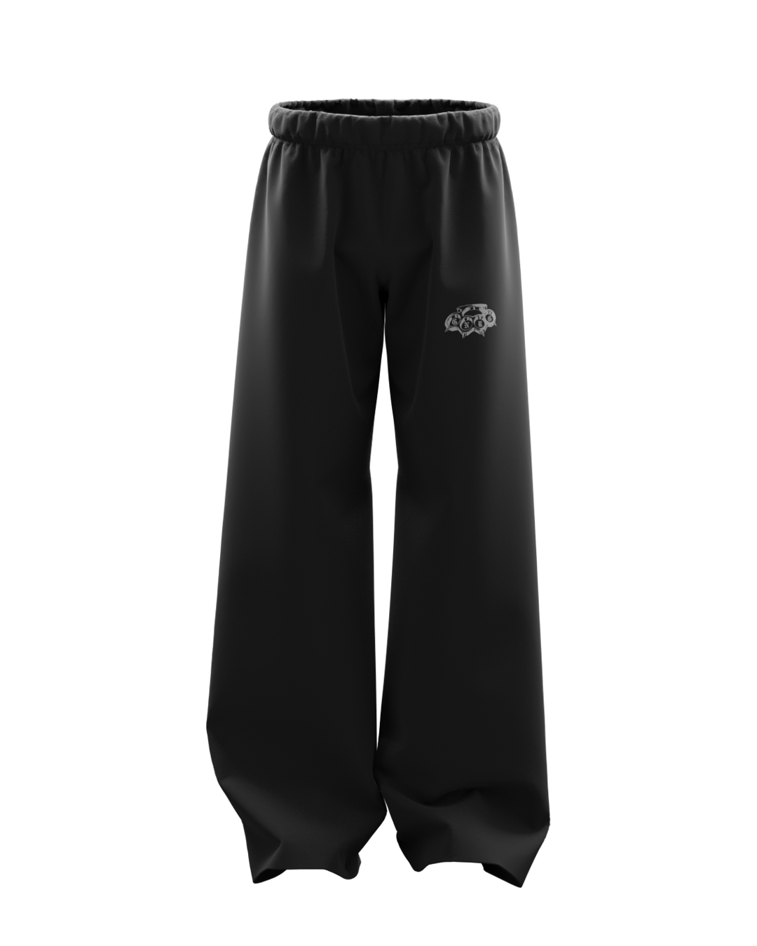 Basic Black Genrage Baggy Pants