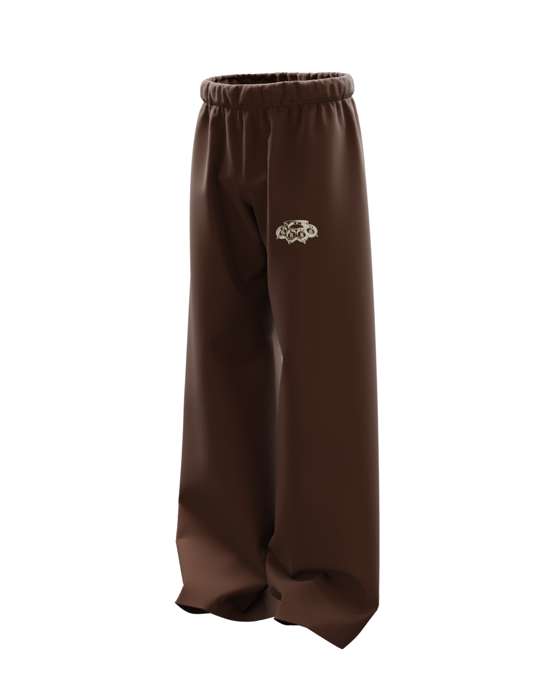 Basic Brown Genrage Baggy Pants